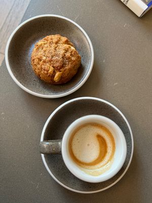 Vegan PB cookie & macchiato   at Amano Café in New York City
