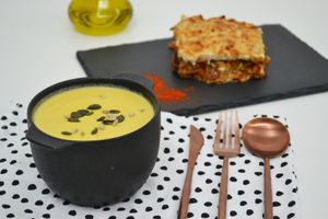 Vegan lasagna at GreenAware in Timisoara