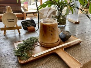 Iced latte  at Organic Supply in Bangkok