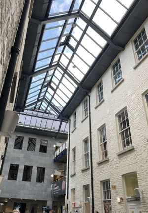 Courtyard of the Chester Beatty Library, location of the Silk Road Cafe, Dublin  at Silk Road Cafe in Dublin