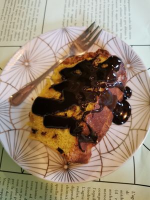 Brioche with chocolate, vegan #Veganuary at AltoForno in Rocca Malatina