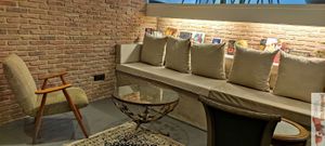 Seats upstairs at Bulle in Paris