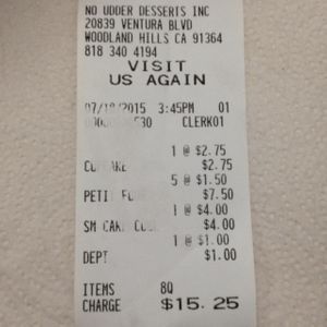 reasonable prices  at No Udder Desserts in Woodland Hills