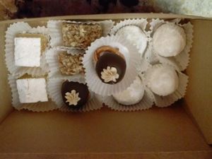 assortment of truffles and lemon bars at No Udder Desserts in Woodland Hills