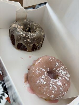 Vegan doughnuts : French Toast & Strawberry shortcake   at Parlor Doughnuts in Fort Walton Beach