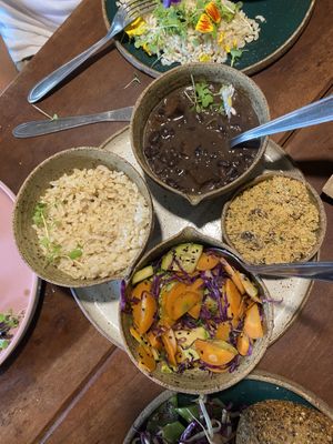 Porções: feijão, arroz, legumes e farofa   at Noix - Maybe closed in Rio De Janeiro