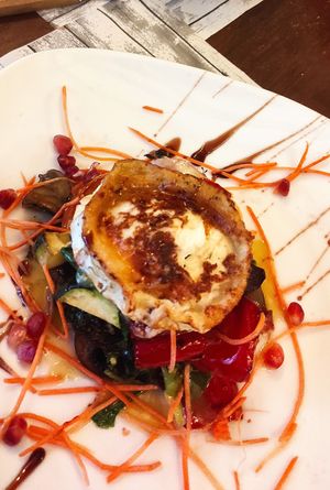 Grilled vegetables and goat cheese at El Marquesito in Arenas De San Pedro