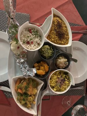 Vegan platter  at Colombo Hoppers Restaurant & Bar in Vienna