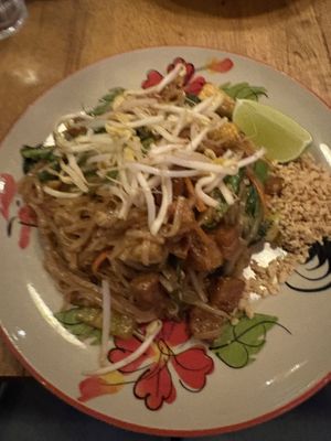 Vegan pad Thai   at Full Moon in Dublin