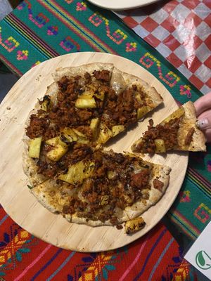 Pastor pizza #Veganuary at 100% Vegana Taqueria in Puerto Vallarta