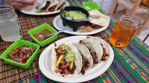 💯% the best tacos in town! at 100% Vegana Taqueria in Puerto Vallarta