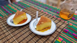 Vanilla flan which was the postre of the day, so tasty at 100% Vegana Taqueria in Puerto Vallarta