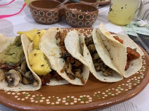 All 5 of the tacos on menu!  at 100% Vegana Taqueria in Puerto Vallarta