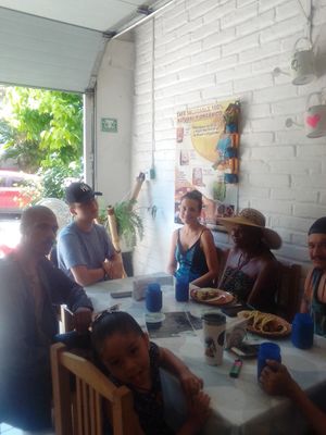 Just chilling;) at 100% Vegana Taqueria in Puerto Vallarta