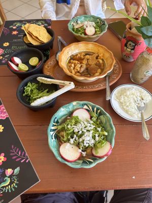 Pozole  at 100% Vegana Taqueria in Puerto Vallarta
