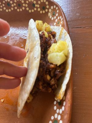 Tacos Al Pastorr  at 100% Vegana Taqueria in Puerto Vallarta