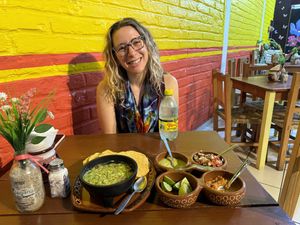 Guacamole and salsas   at 100% Vegana Taqueria in Puerto Vallarta