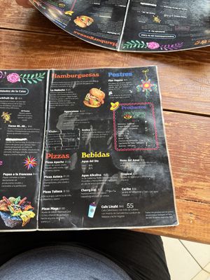 Menu inside   at 100% Vegana Taqueria in Puerto Vallarta