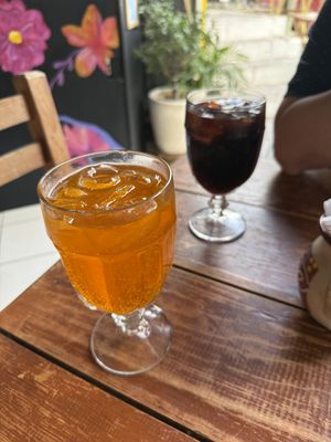 Tropical (orange) drink   at 100% Vegana Taqueria in Puerto Vallarta