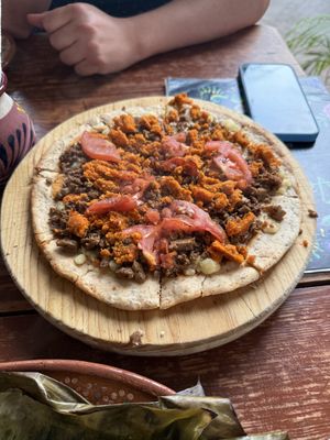 Pizza Maya  at 100% Vegana Taqueria in Puerto Vallarta