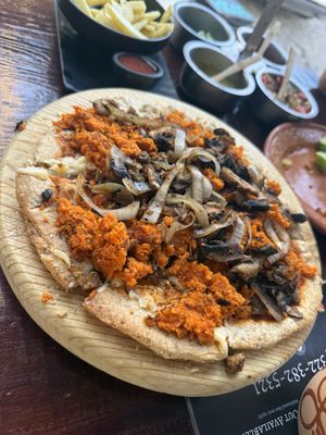 Maya pizza  at 100% Vegana Taqueria in Puerto Vallarta