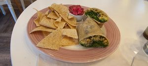 The salad wrap at Elixir De La Lune in La Jolla