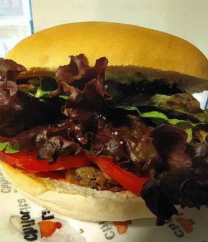 Burger veggie at Chilotita in Malalcahuello