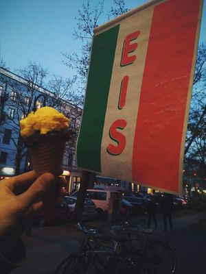 Delicious Mango and chocolate ice cream   at Il Glaciale in Berlin