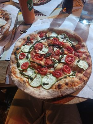 Zucchini pizza at Pizza Locale in Antalya