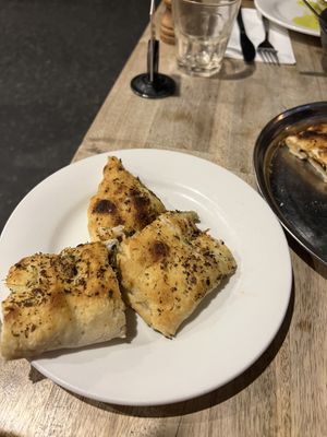 Small eggplant calzone  at The Rustic Olive in Redcliffe