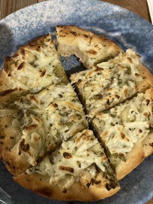 Vegan garlic bread  at The Rustic Olive in Redcliffe