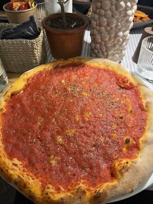 Pizza Marinara (with garlic)   at Gasthaus Fink in Bolzano
