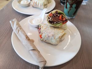 Plant meat spicy wrap (not really spicy) at ANNIE Sweetery & Eatery in Koh Samui