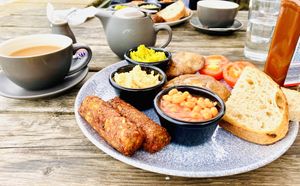 Exceptional  Vegan breakfast! Well worth the price 🌟🌟🌟🌟🌟  at The Lyme Bay Cafe and Bar in Lyme Regis
