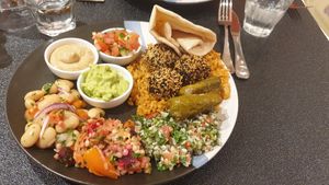 Mediterranean platter at Cafe Istanbul in Bendigo