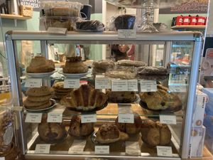 The pastry selection that day, all well-labeled  at Rising Star Coffee Roasters - Superior Ave in Cleveland