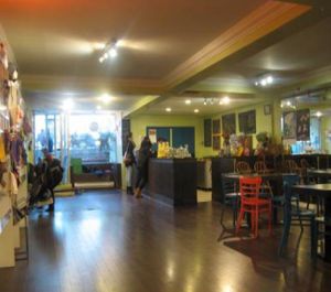 The dinning area of the restaurant. at La Tasse Gamine in Montreal