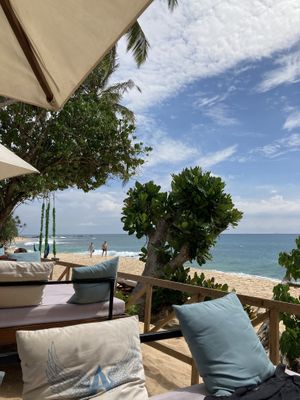 Beach bar  at Angel Beach in Unawatuna