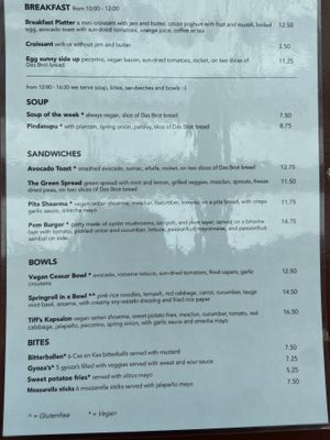 Menu March 2025  at Het Nieuwe Cafe in Rotterdam