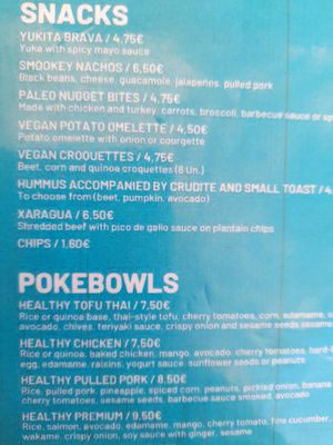 Starters and bowls at ECO DEL MAR in Blanes