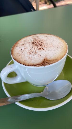 cappuccino con leche de avena   at ECO DEL MAR in Blanes