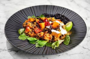 squash-and-lentil-curry-with-quinoa-and-lime at Wild at Heart in Manchester