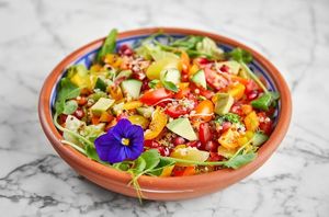 quinoa-tabbouleh-with-almond-mustard-dressing. at Wild at Heart in Manchester