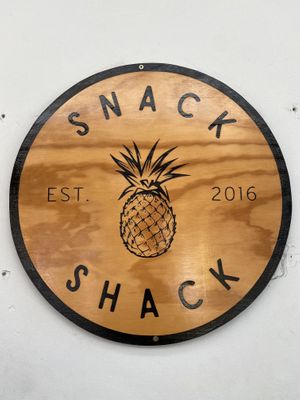 Sign out front  at Mahalo Snack Shack in Panama City