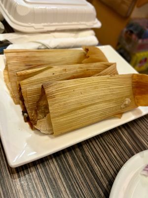 Vegan tamales $3.25 each  at El Colibrí Restaurant and Deli in Salinas