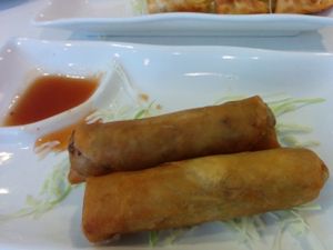 Golden rolls at Walk the Wok in Portland