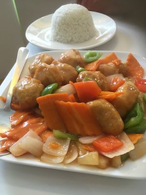 Sweet and sour pork at Walk the Wok in Portland