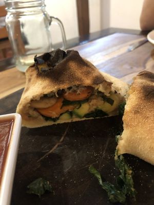 Vegan Calzone  at Casa Vittoria in Campeche