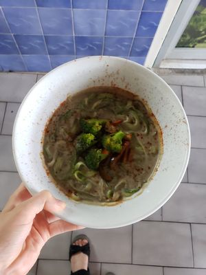 Coconut Peanut Curry at Varuna Plant-Based Food & Juice Bar in Manuel Antonio