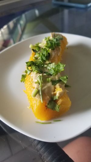 Sweet and hot plantain at Varuna Plant-Based Food & Juice Bar in Manuel Antonio